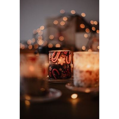 Bolsius Fragranced Christmas Glass Candles - 82/68mm, Vanilla