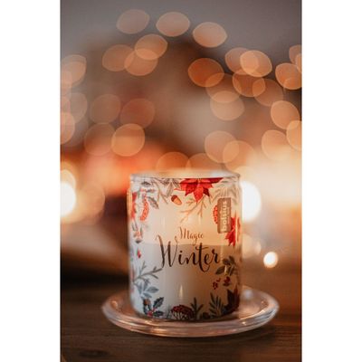 Bolsius Fragranced Christmas Glass Candles - 82/68mm, Vanilla
