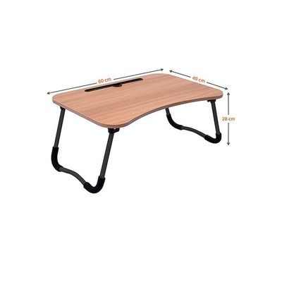 Multi-Purpose Laptop Table With Dock Stand Beige/Black