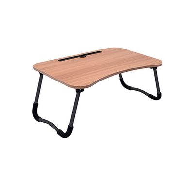 Multi-Purpose Laptop Table With Dock Stand Beige/Black