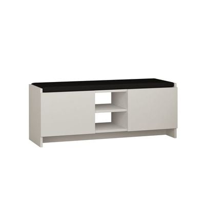 Mourah Zulla Bench & Shoe Cabinet - 8 Pairs - White - 2 Years Warranty