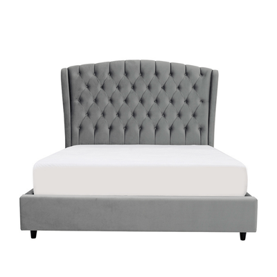 Aida 150x200 Queen Button Tufted Bed - Grey