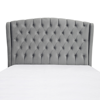 Aida 200x200 Super King Button Tufted Bed - Grey