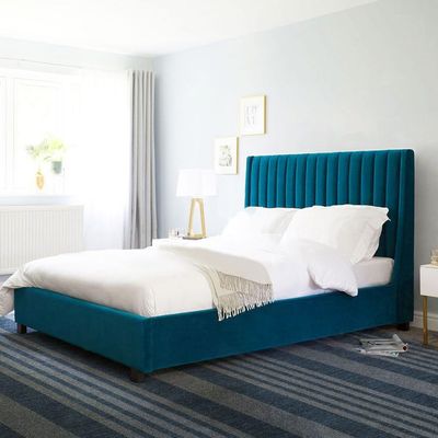Arabell 150x200 Queen Wingback Bed - Teal
