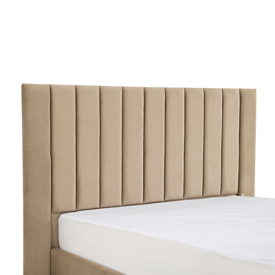 Crum 150x200 Queen Upholstered Bed - Beige