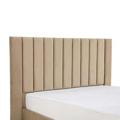 Crum 200x200 Super King Upholstered Bed - Beige