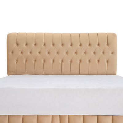 Cyra 90x200 Single Button Tufted Bed - Gold