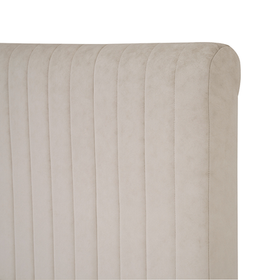 Elegant 200x200 Super King Upholstered Bed - Beige