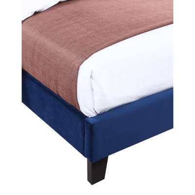 Freya 180x200 King Tufted Upholstered Bed - Blue