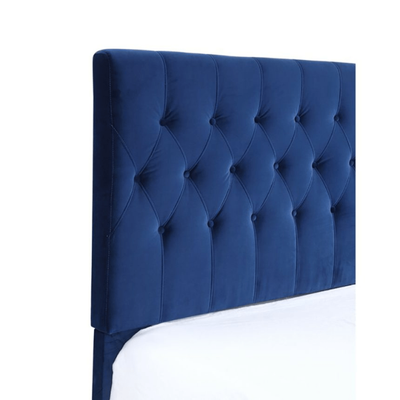 Freya 180x200 King Tufted Upholstered Bed - Blue
