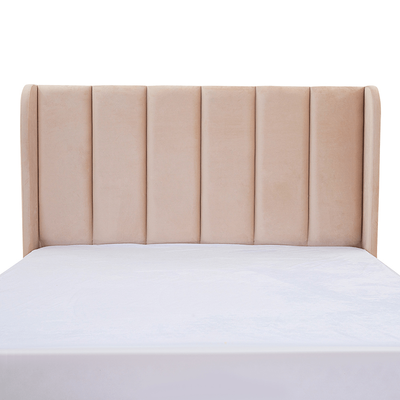 Grace 200x200 Super King Upholstered Bed - Beige