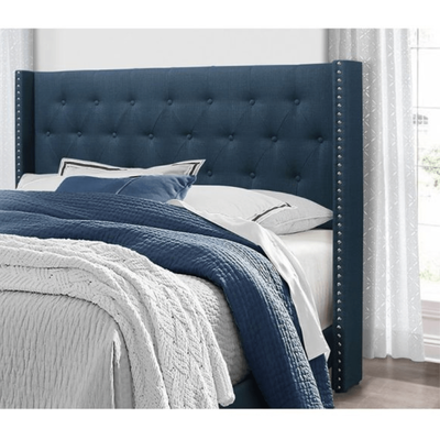 Magnus 90x200 Single Upholstered Bed - Blue