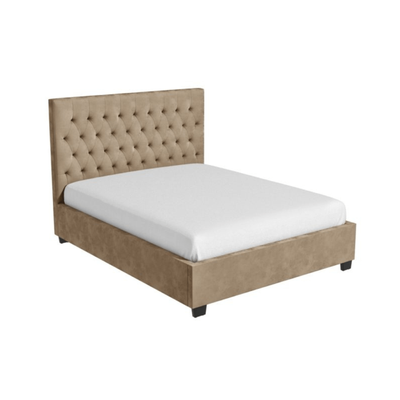 Maria 90x200 Single Upholstered Bed - Beige