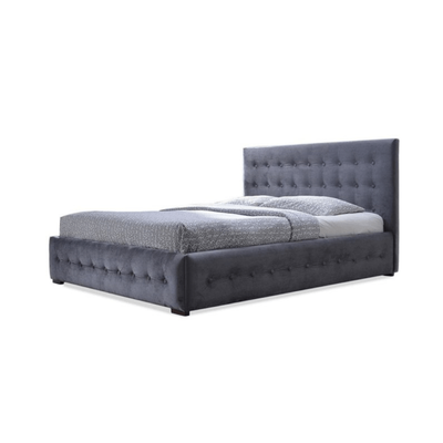 Nixon 90x200 Single Premium Tufted Bed - Grey