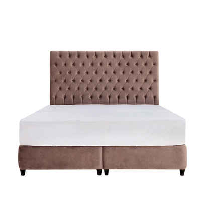 Nyla 200x200 Super King Luxury Upholstered Bed - Brown