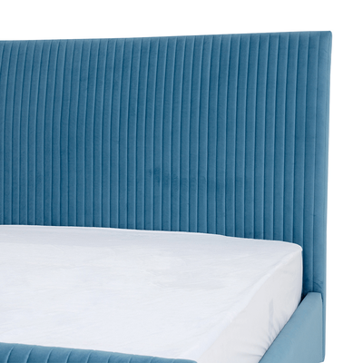 Raymond 200x200 Super King Upholstered Bed - Blue