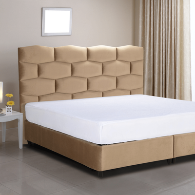Supreme 150x200 Queen Upholstered Bed - Light Brown