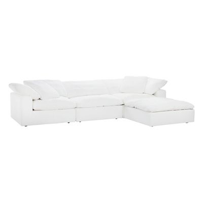 American 4 Seater Modular Sectional Sofa - White