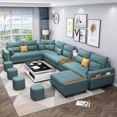 Kristel 7 Seater Sectional Sofa - Green
