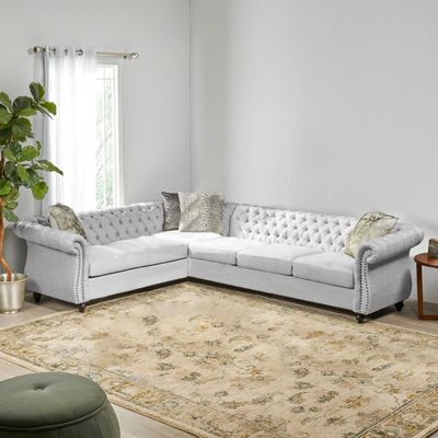 Astley 6 Seater Sectional Sofa - White
