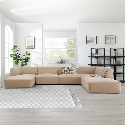 Astorn 4 Seater Sectional Sofa - Gold
