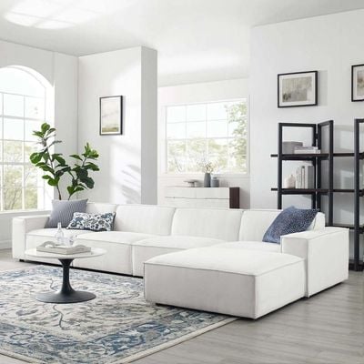 Boulevards 5 Seater Sectional Sofa - White
