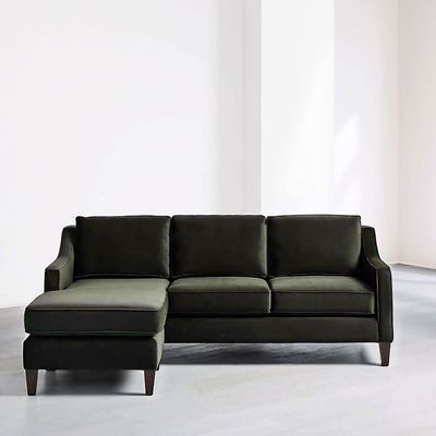 Elisa 3 Seater Sectional Sofa - Dark Green
