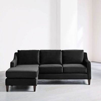 Elisa 3 Seater Sectional Sofa - Black
