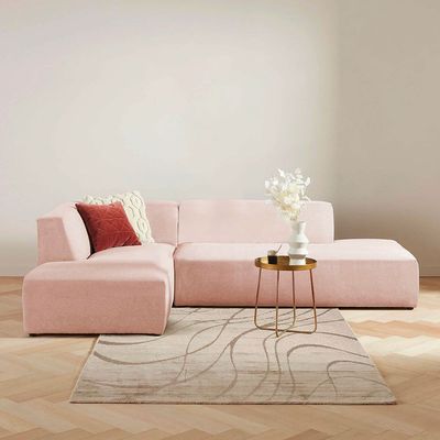 Enki 3 Seater Sectional Sofa - Pink
