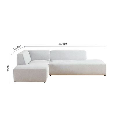 Enki 3 Seater Sectional Sofa - Light Grey
