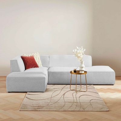 Enki 3 Seater Sectional Sofa - Light Grey
