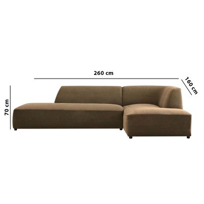 Mont 3 Seater Sectional Sofa - Black
