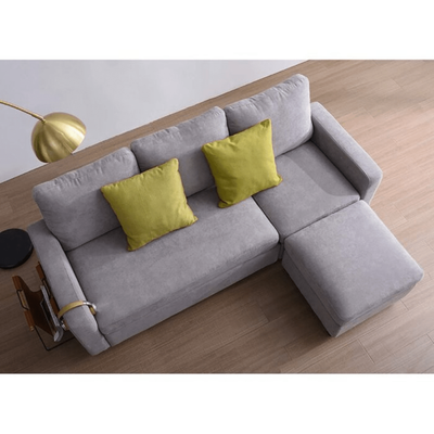 Bobkona 4 Seater Sectional Sofa - Grey
