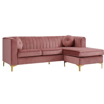 Cargill 3 Seater Sectional Sofa - Pink