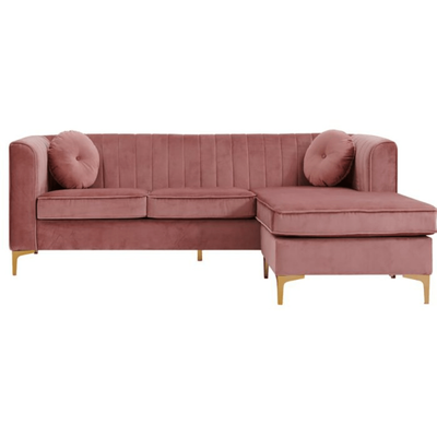 Cargill 3 Seater Sectional Sofa - Pink