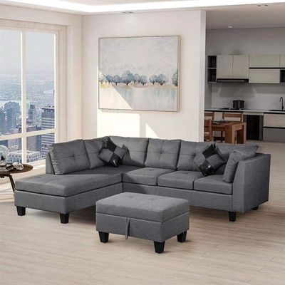 Catriona 5 Seater Sectional Sofa - Grey