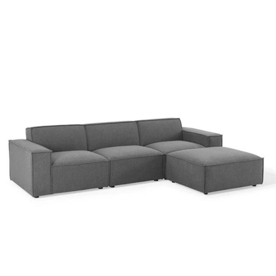 Hampton 4 Seater Sectional Sofa - Grey