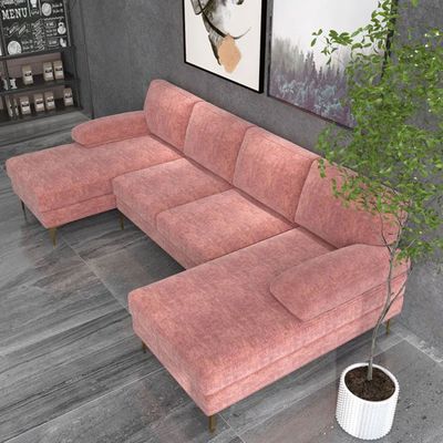 Leisure 4 Seater Sectional Sofa - Pink
