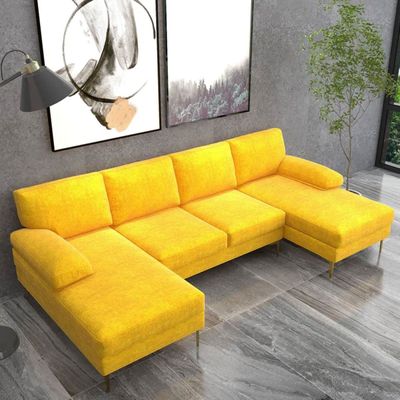 Leisure 4 Seater Sectional Sofa - Yellow
