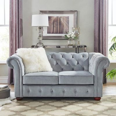Deluxe 2 Seater Sofa - Light Grey
