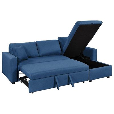 Hunter 3 Seater Diwan Sofa Cum Bed - Blue
