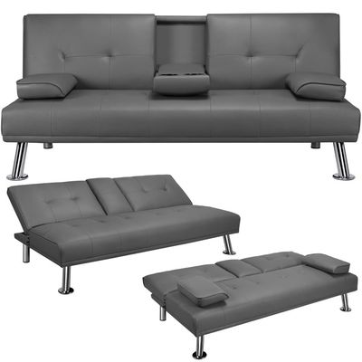 Strandom 2 Seater Futon Sofa Bed - Grey