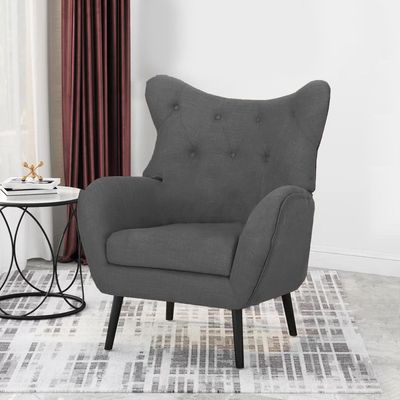 Aklo 1 Seater Fabric Sofa - Dark Grey