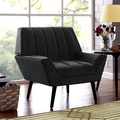 Auston 1 Seater Leather Sofa - Black