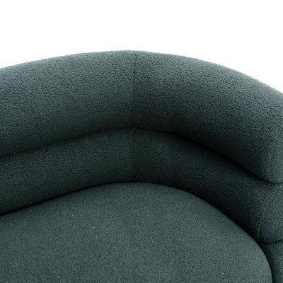 Flared 2 Seater Fabric Sofa - Green