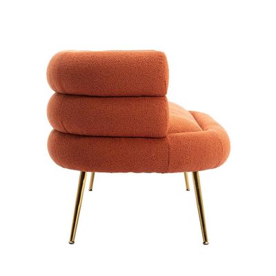 Flared 2 Seater Fabric Sofa - Orange