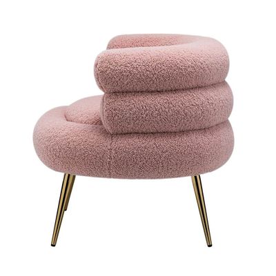 Virbius Barrel 1 Seater Fabric Sofa - Pink