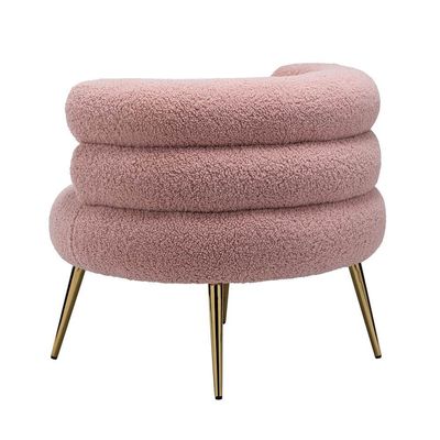 Virbius Barrel 1 Seater Fabric Sofa - Pink