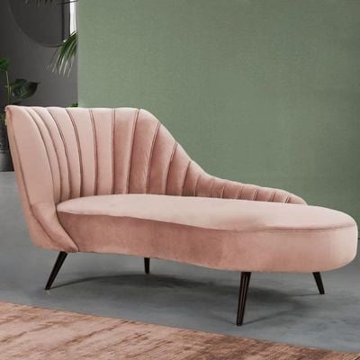 Ackor 1 Seater Velvet Chaise - Pink
