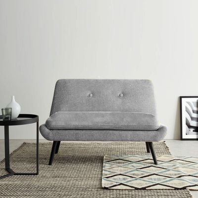 Parup Armless 2-Seater Fabric Sofa - Grey